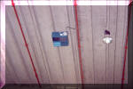 Luchtomwalser (Climaboc) opgehangen in de nok van het dak